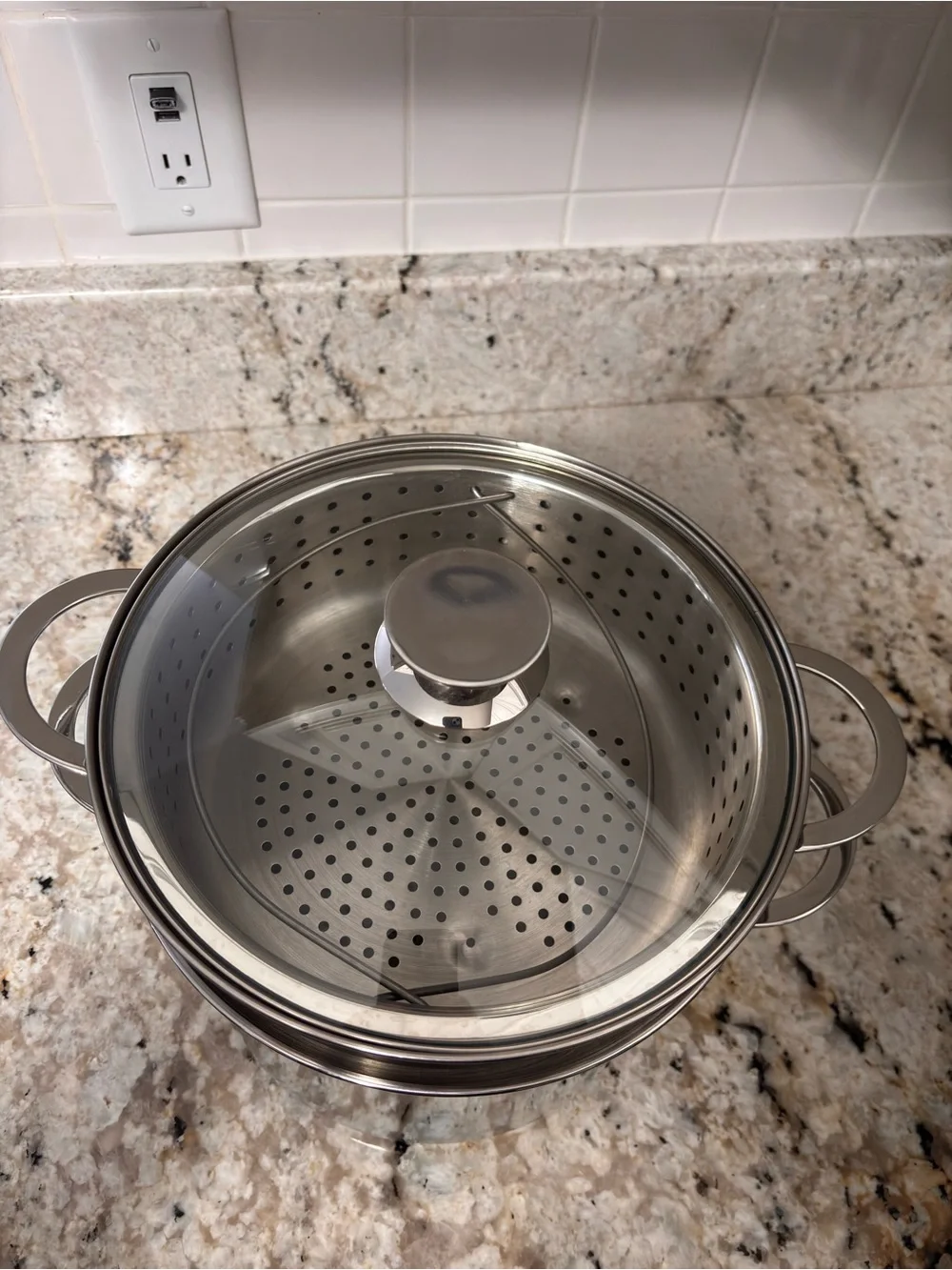 BERNDES Germany Crate And Barrel 10 Quart Stock Pot/Dual Strainers. Spec Edition